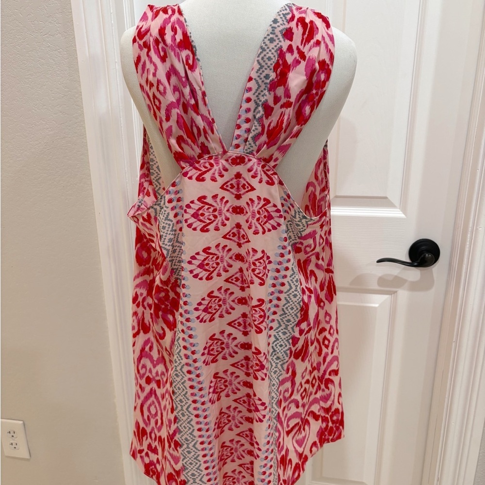 Oscar De La Renta Pink & Red Printed V-Neck Women’s Intimates Sleepwear XL - Picture 5 of 7